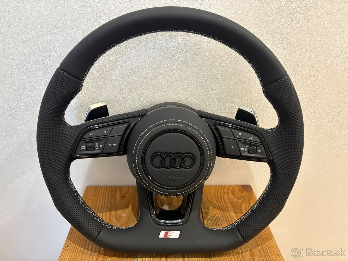 AUDI S-kovy VOLANT MULTIFUNKCNY S PÁDLAMI A3 A4 A5 A6 Q5 Q7 - 2