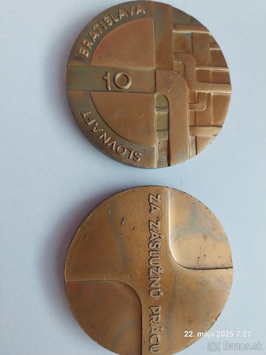 Medaily Slovnaft 10 rokov, 15 rokov - 2