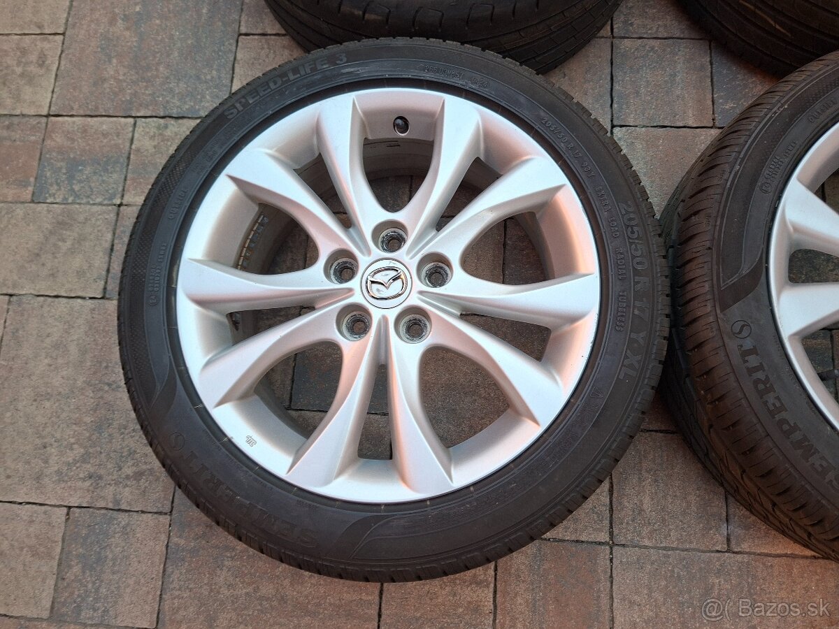 Predám hlinikové disky org.Mazda 3--R17 - 2