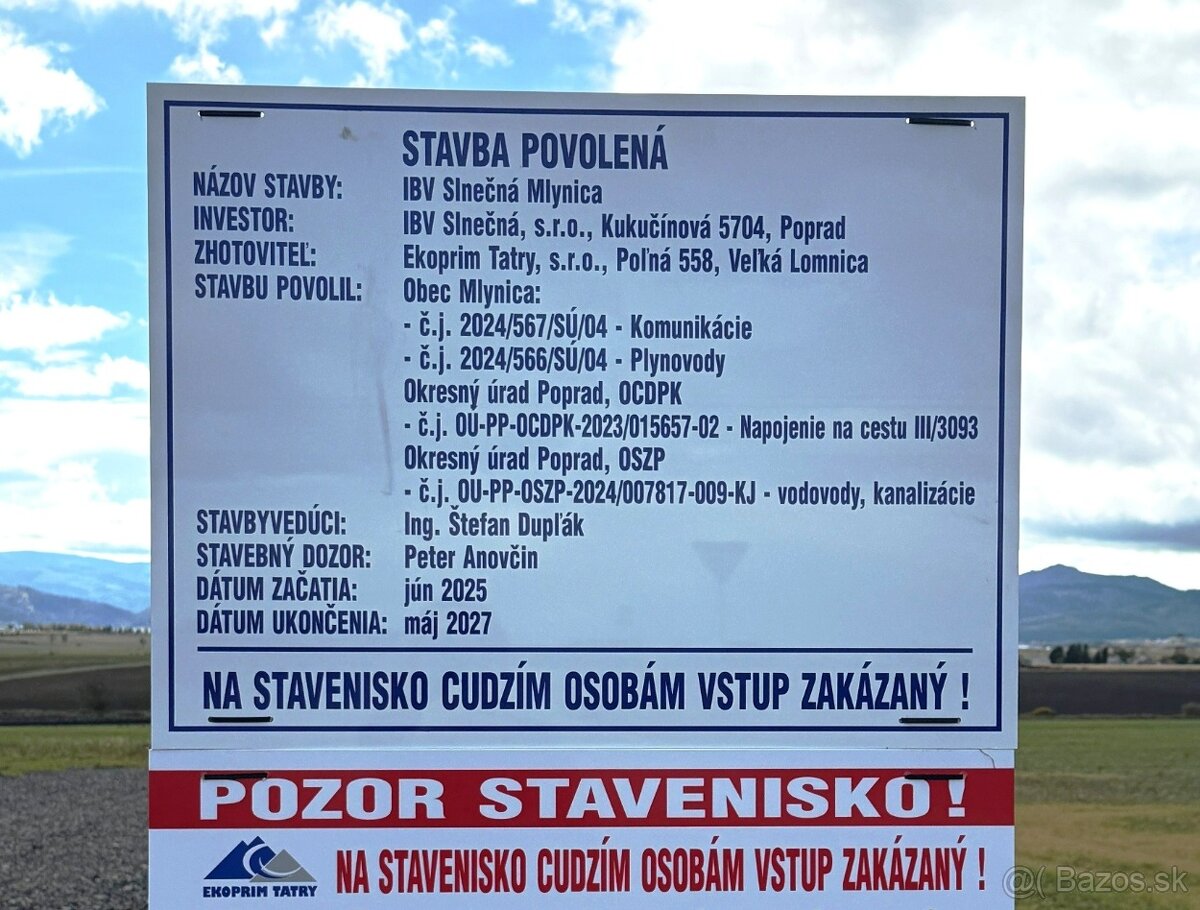 Stavebné pozemky 590 m2 a 926 m2 s krásnym výhľadom na TATRY - 2