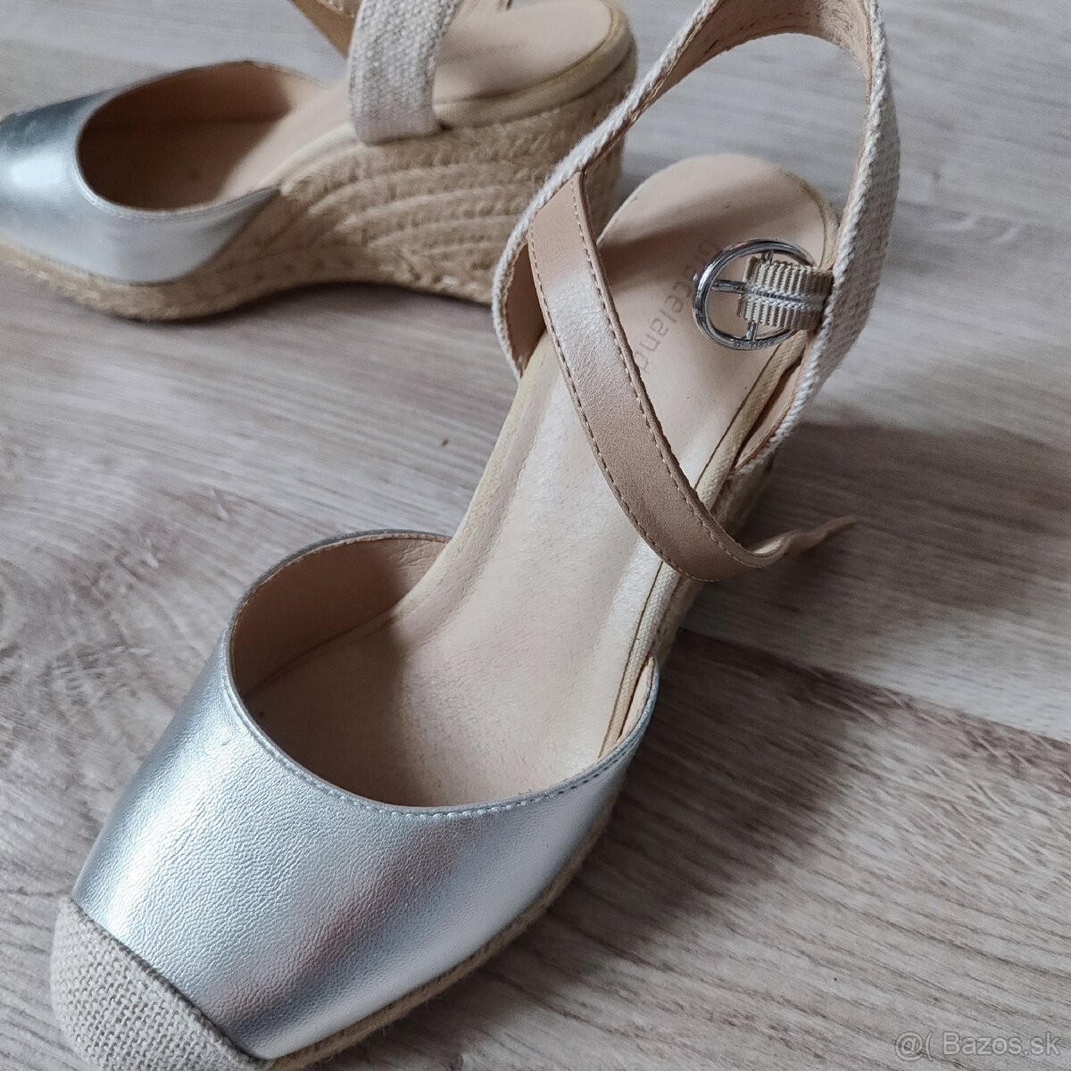strieborné espadrilky - veľ.38 - 2