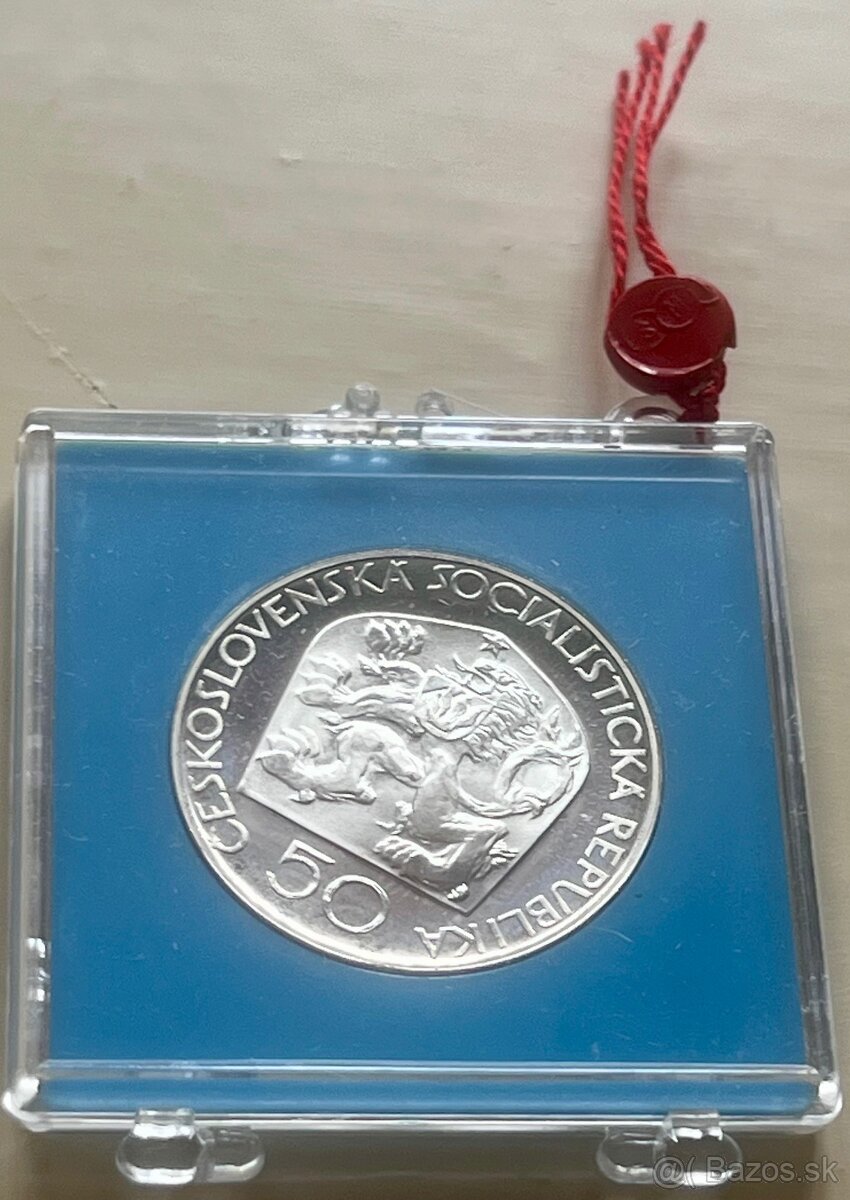 strieborná 50 Kčs 1973 Josef Jungmann, proof - 2