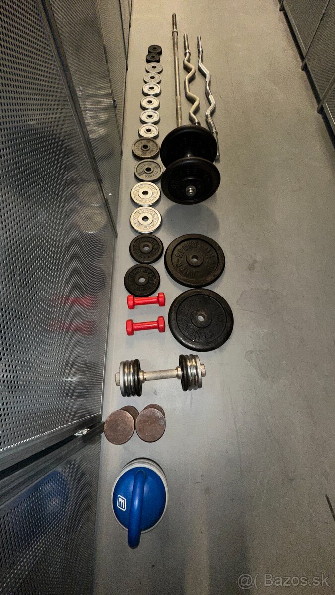 Činky, závažia, tyč na posilňovanie pre domáci gym - 2