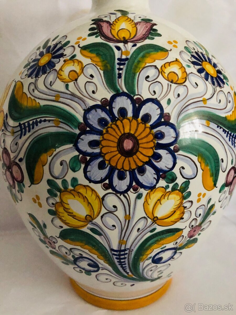 Krasny stary vyssi rucne malovany dzban nadoba - 2