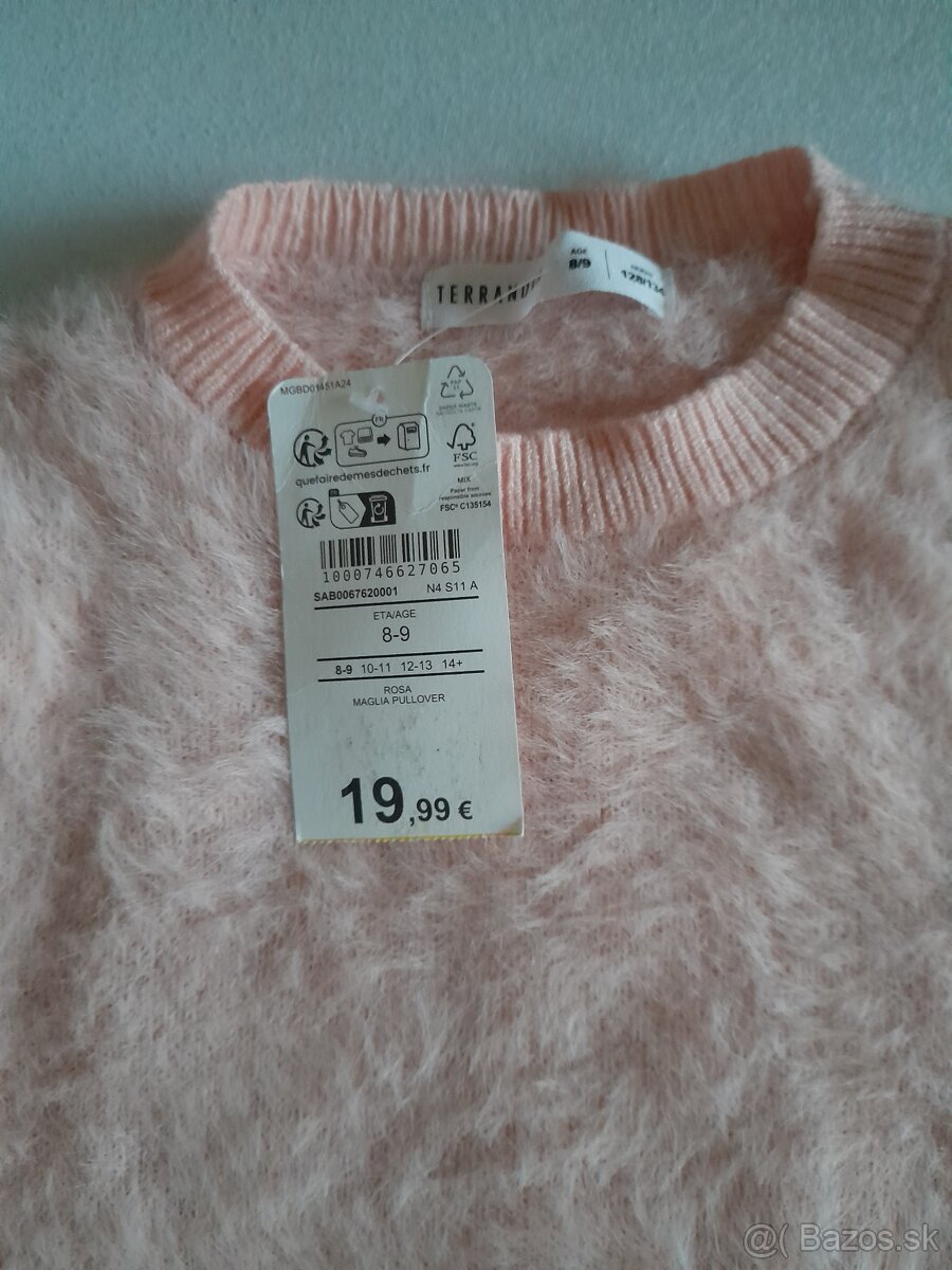 Ružový pulover Terranova, veľkosť 128 - 2