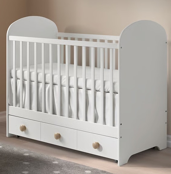 Detská postieľka IKEA GONATT, biela - 2