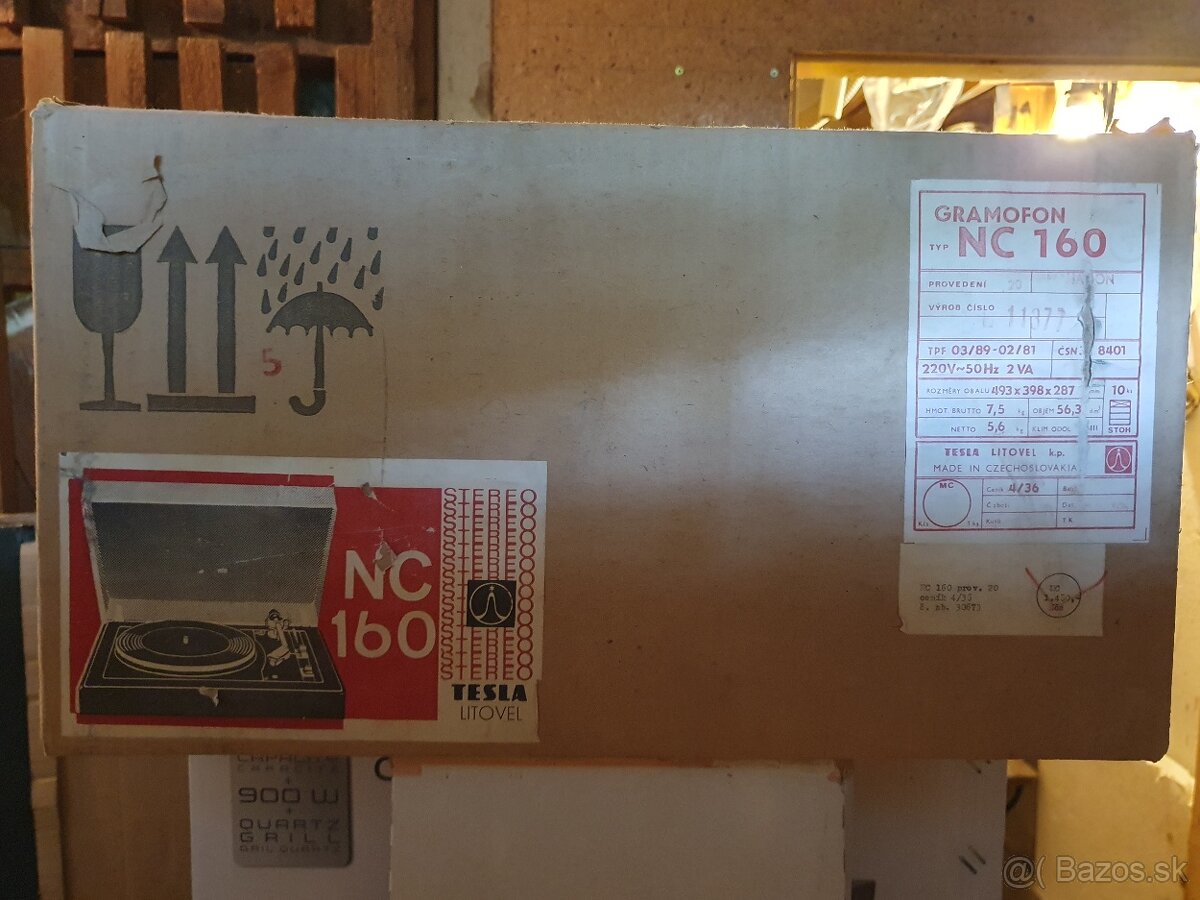 Originálna krabica Gramofón NC-160 Tesla Litovel - 2