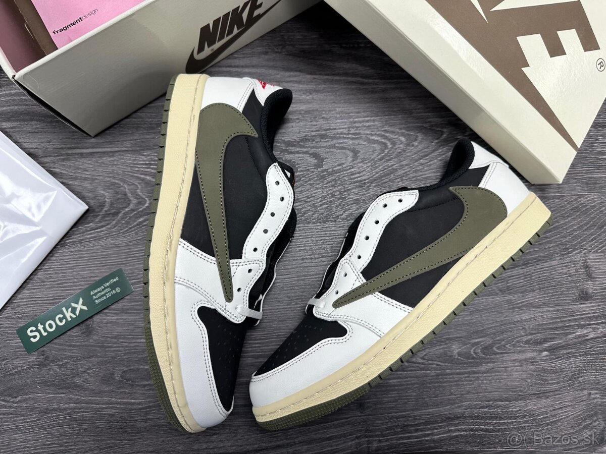 JORDAN 1 OG SP TRAVIS SCOTT REVERSE Olive tenisky - 2