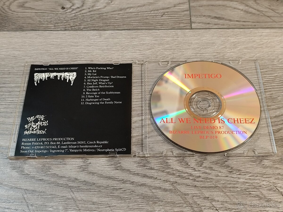 IMPETIGO - "All We Need Is Cheez" 1999 CD - 2