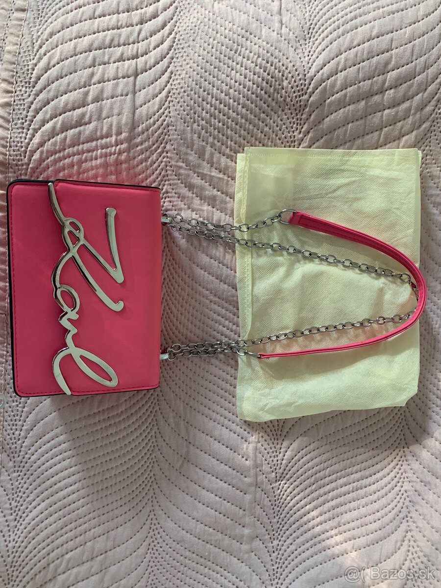 Karl Lagerfeld crossbody ružová kabelka - 2