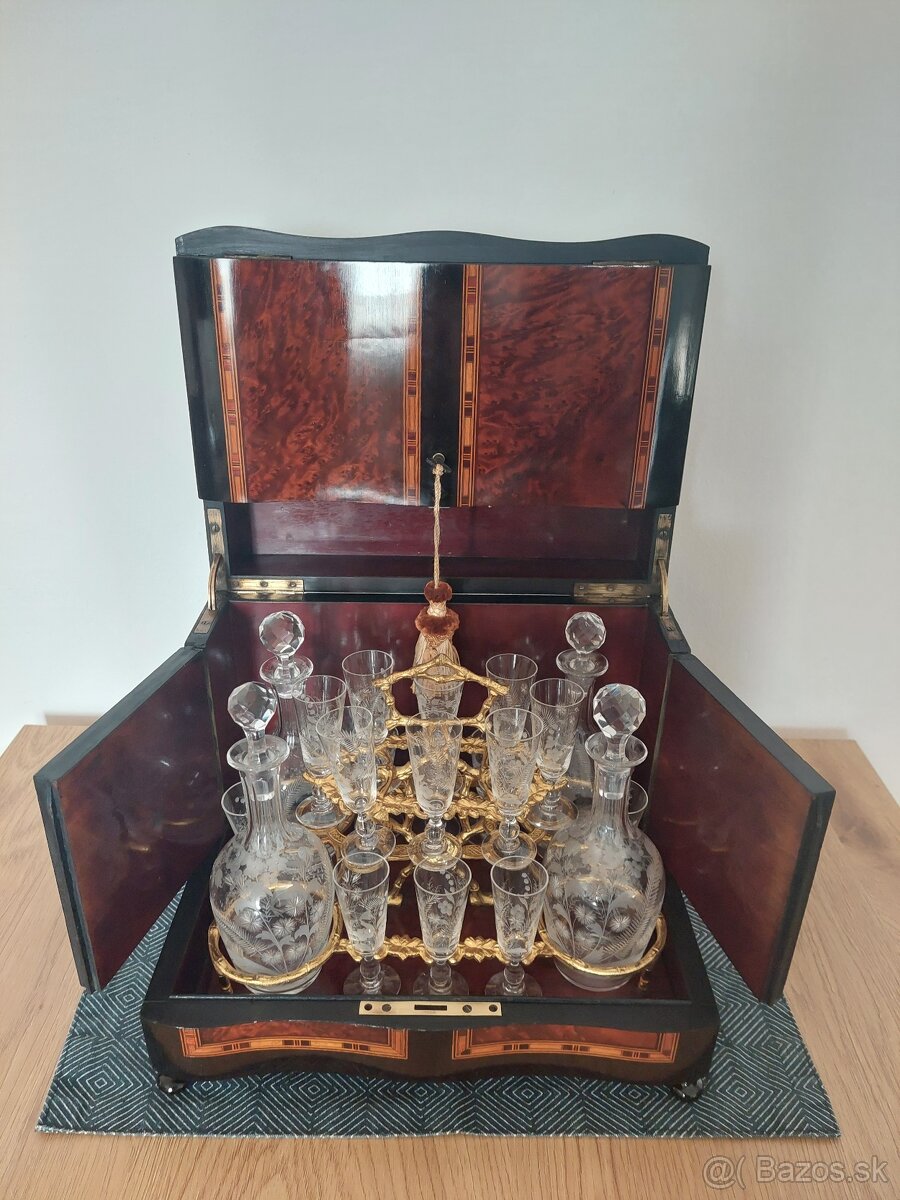 Likérová súprava, "Boulle" , Napoleon III. likérnik, tuja - 2