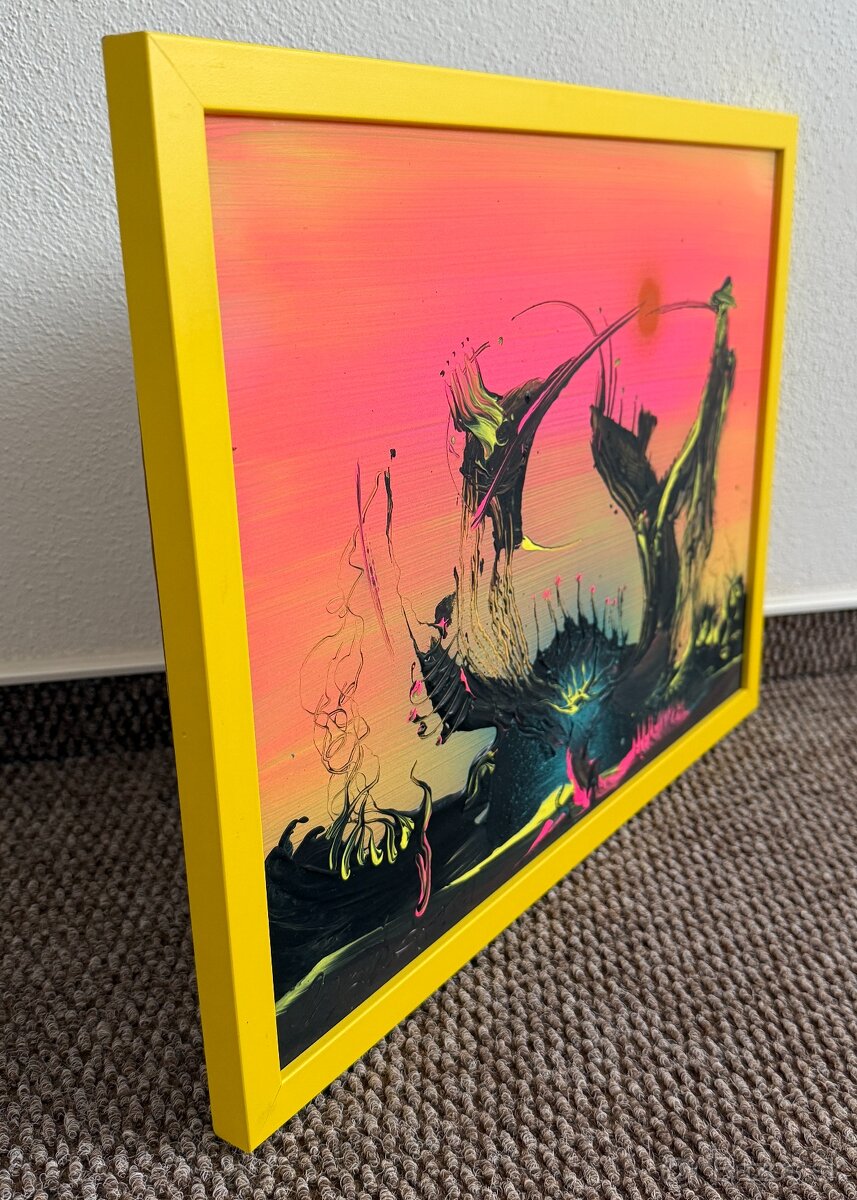 Originálny obraz – Peter Majkut „Neónový horizont“ - 2