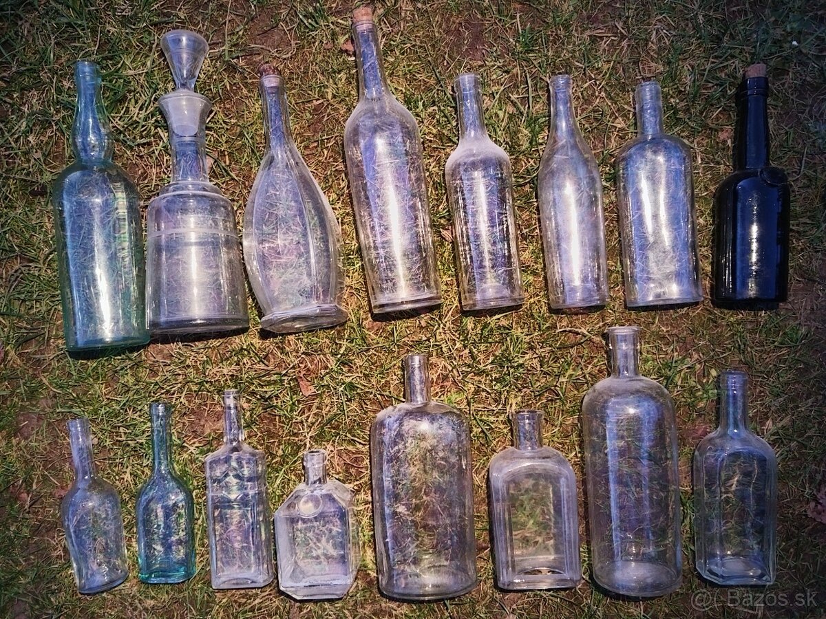 staré fľaše a poháre - 2