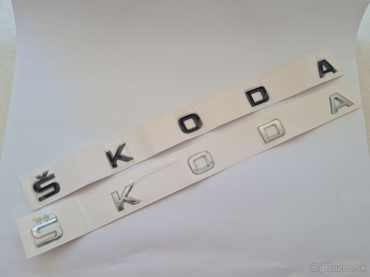ŠKODA nápisy ČIERNE / CHROMOVE - 2