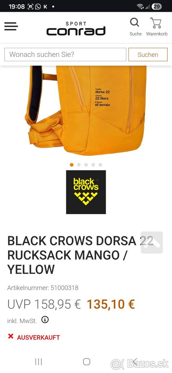 Black crows novy ruksak - 2