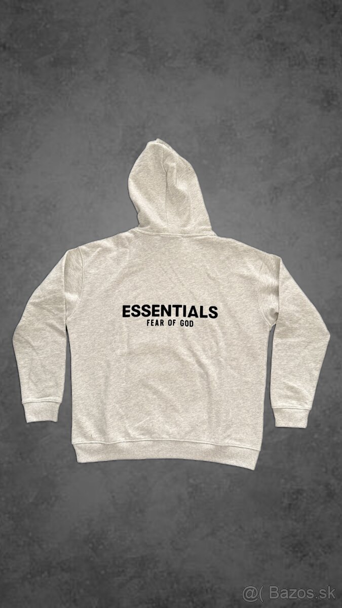 ESSENTIALS mikina sivá - 2