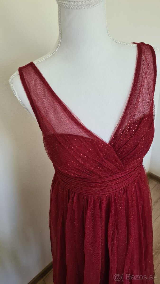 Tmavočervene šaty L - 2
