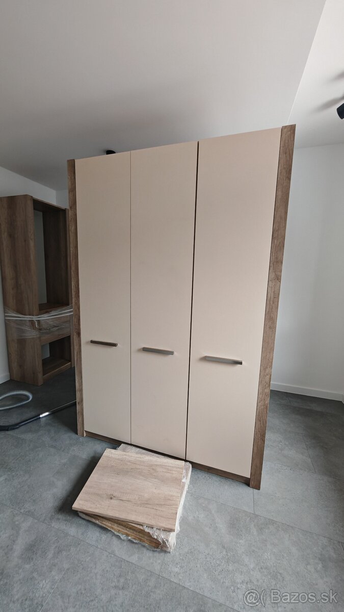2x šatníková skriňa + 1x knihovňa DECODOM Dub Canyon/Piesok - 2