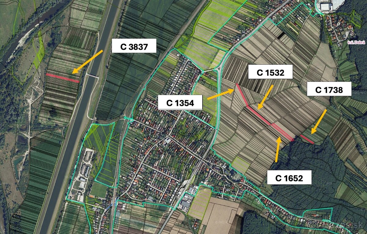 Opatová - 7.516 m2 ORNÁ PÔDA podiel 1/1 – Predaj - 2