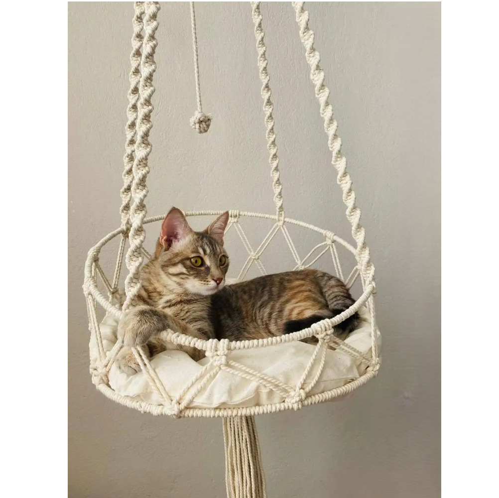 Nábytok– ručne tkaná zavesná sieť pre zvieratká. model 2 - 2