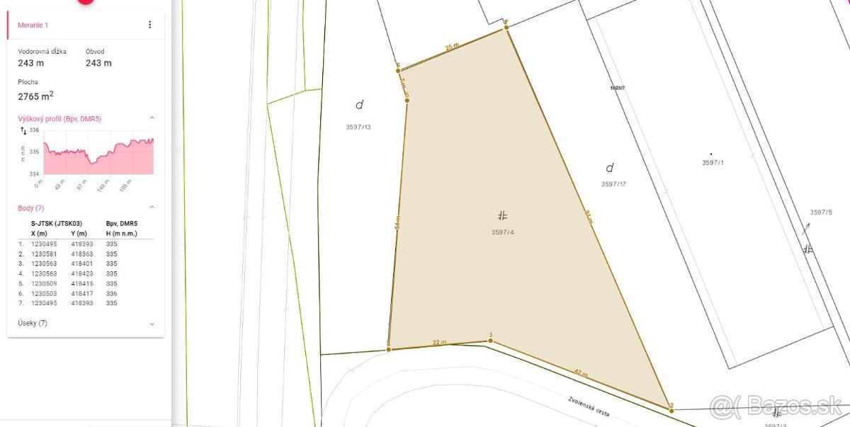 Pozemok do nájmu 2775 m2 blízko centra Banskej Bystrice - 2