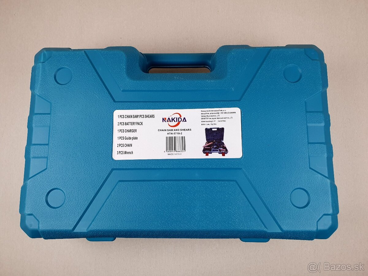 Aku sada 2v1 Aku pila 8"+ Aku nůžky 30mm 21V, NAKIDA. - 2