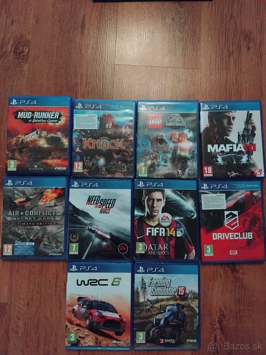 Ps4 fat 500GB, 3 ovladace, 10 hier - 2