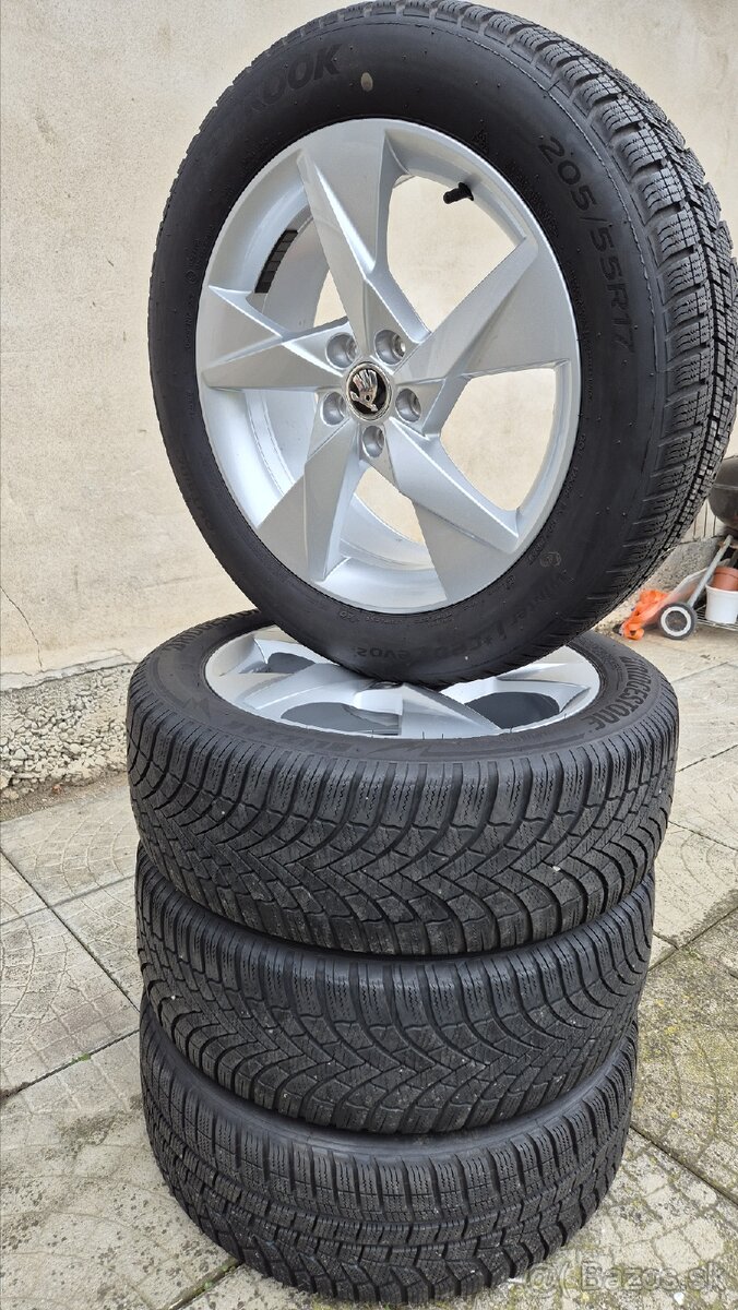 Predam alu disky origo.Škoda 5x100 R17 a zimne pneu. - 2