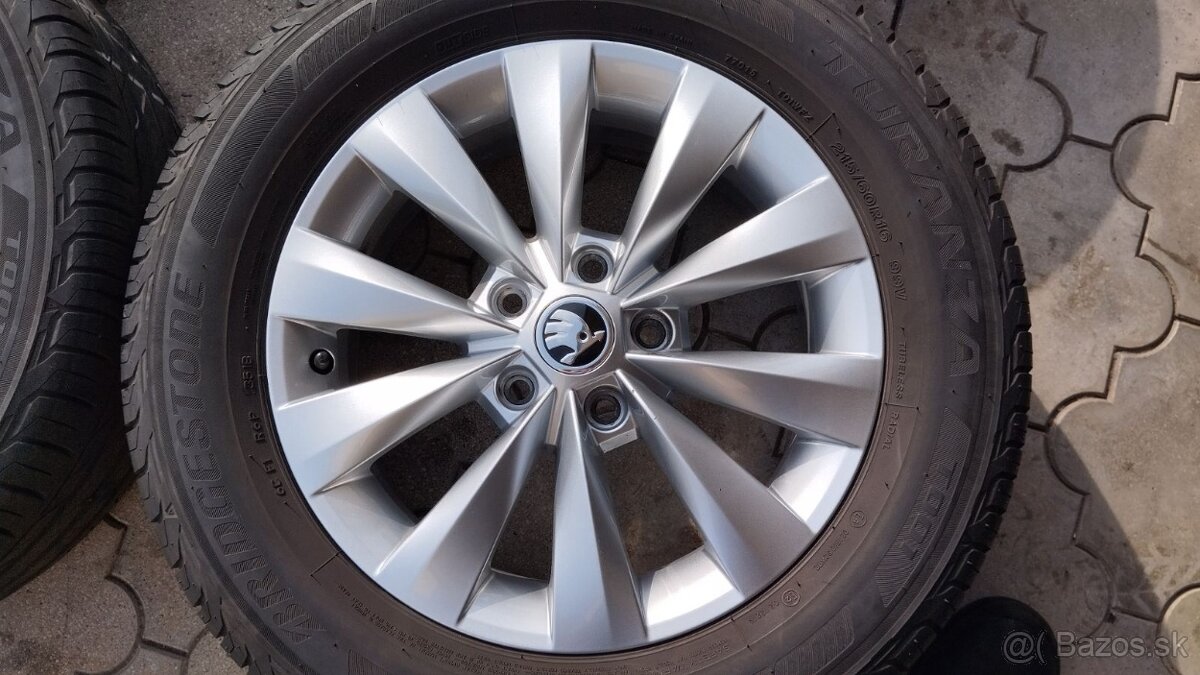 Sada alu diskov 5x112 pneu.BRIDGESTONE 215/60R16 - 2