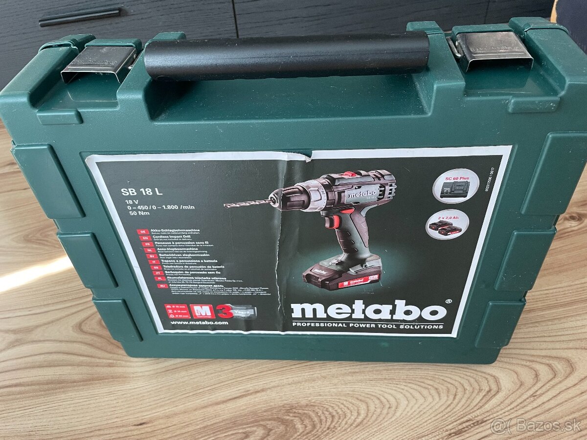 Aku vŕtačka Metabo SB 18 L - 2