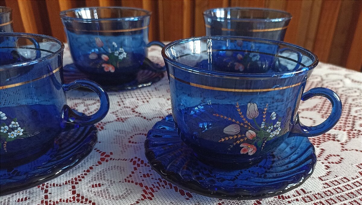 Modrá kávová súprava - 2