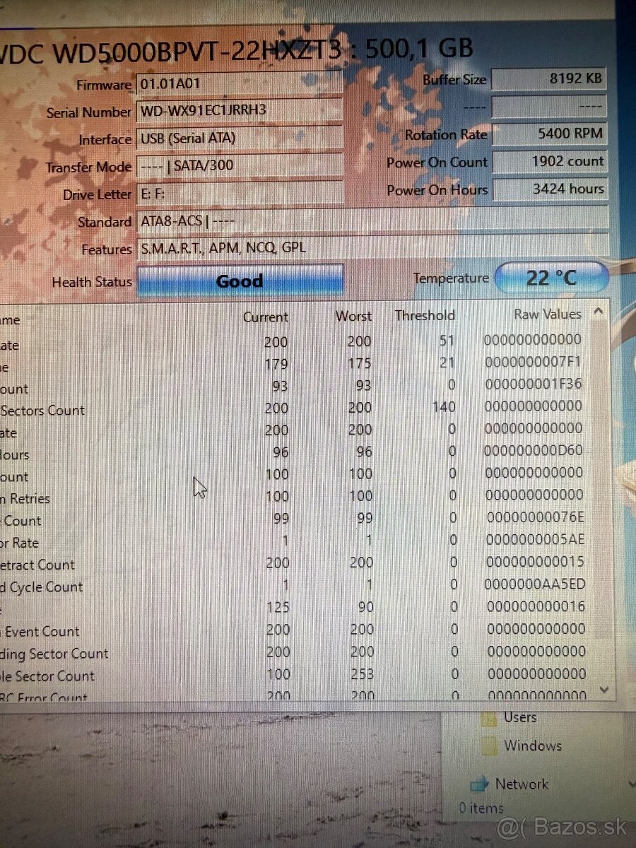 Predám 500gb HDD disk WD - 2