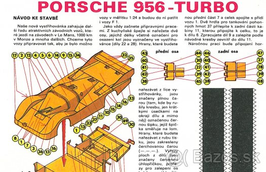 Papierový model Porsche 956 Turbo 24h Le Mans z ABC 1:24 - 2
