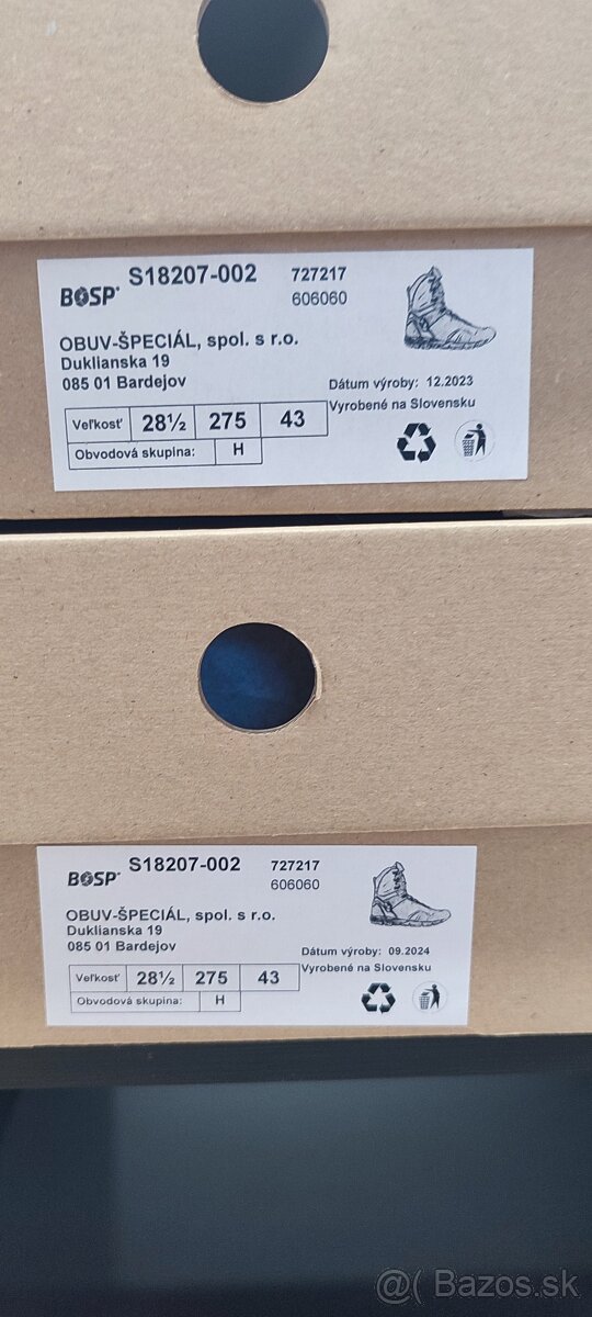 2x BOSP Gore-Tex taktická obuv vysoká, nová, veľkosť 43 - 2