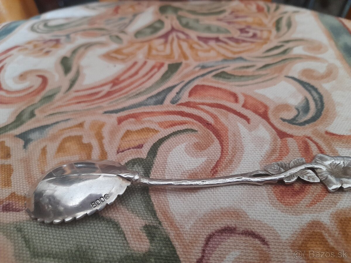 Predam starozitnu striebornu lyzicku na cukor - 2