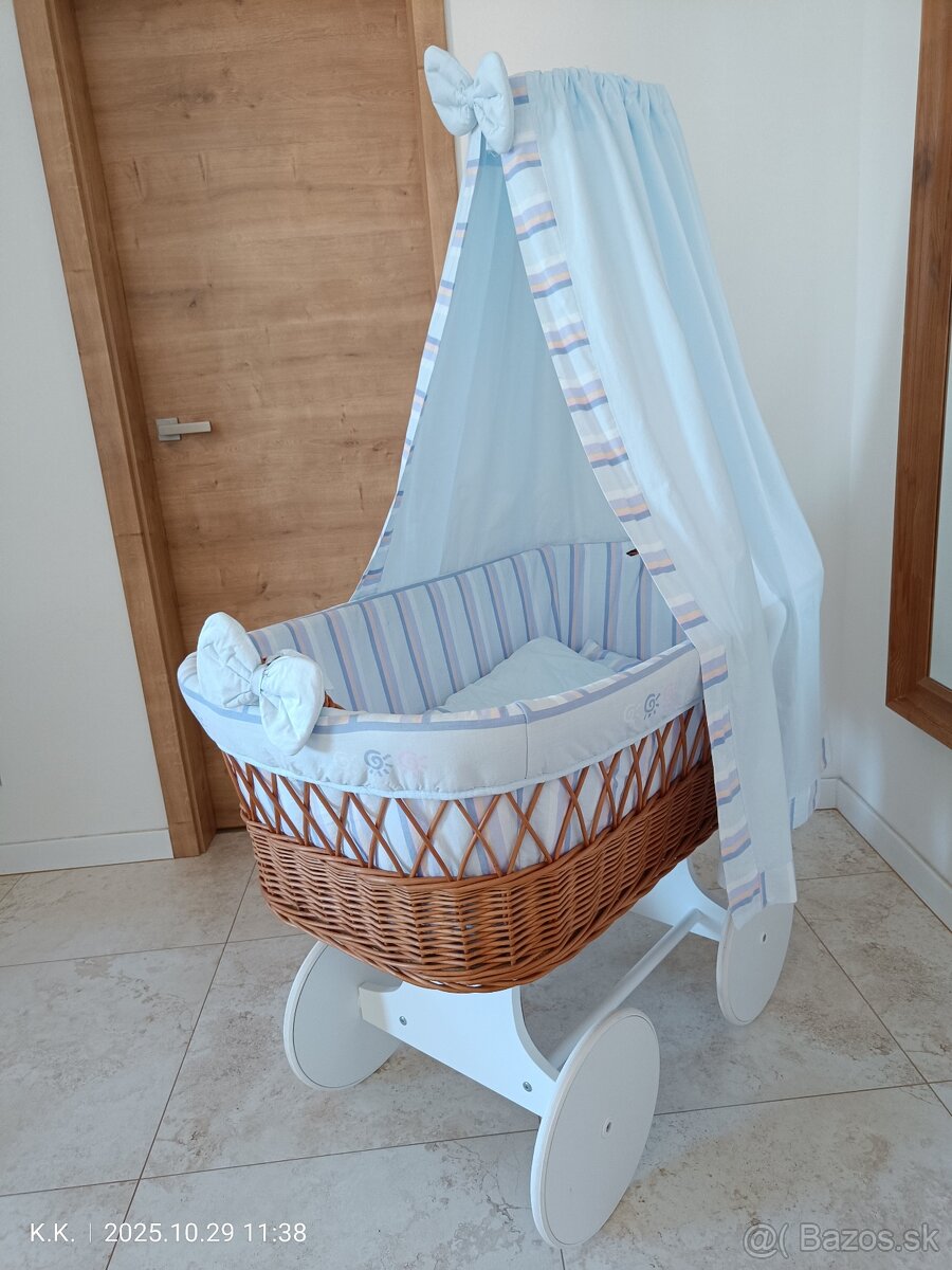 Postieľka - prútený košík - 2