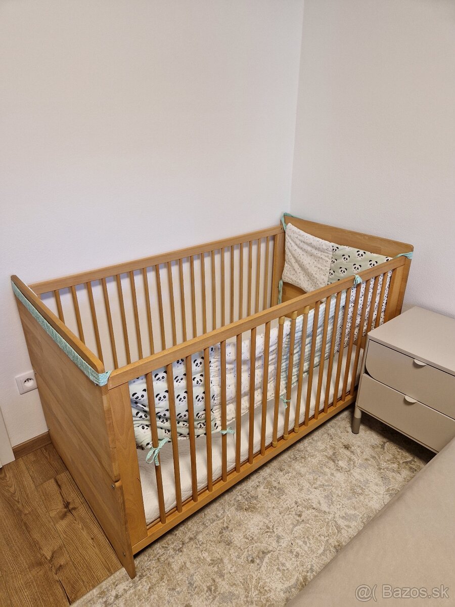 Detská drevená postieľka Pinolino 70×140 - 2