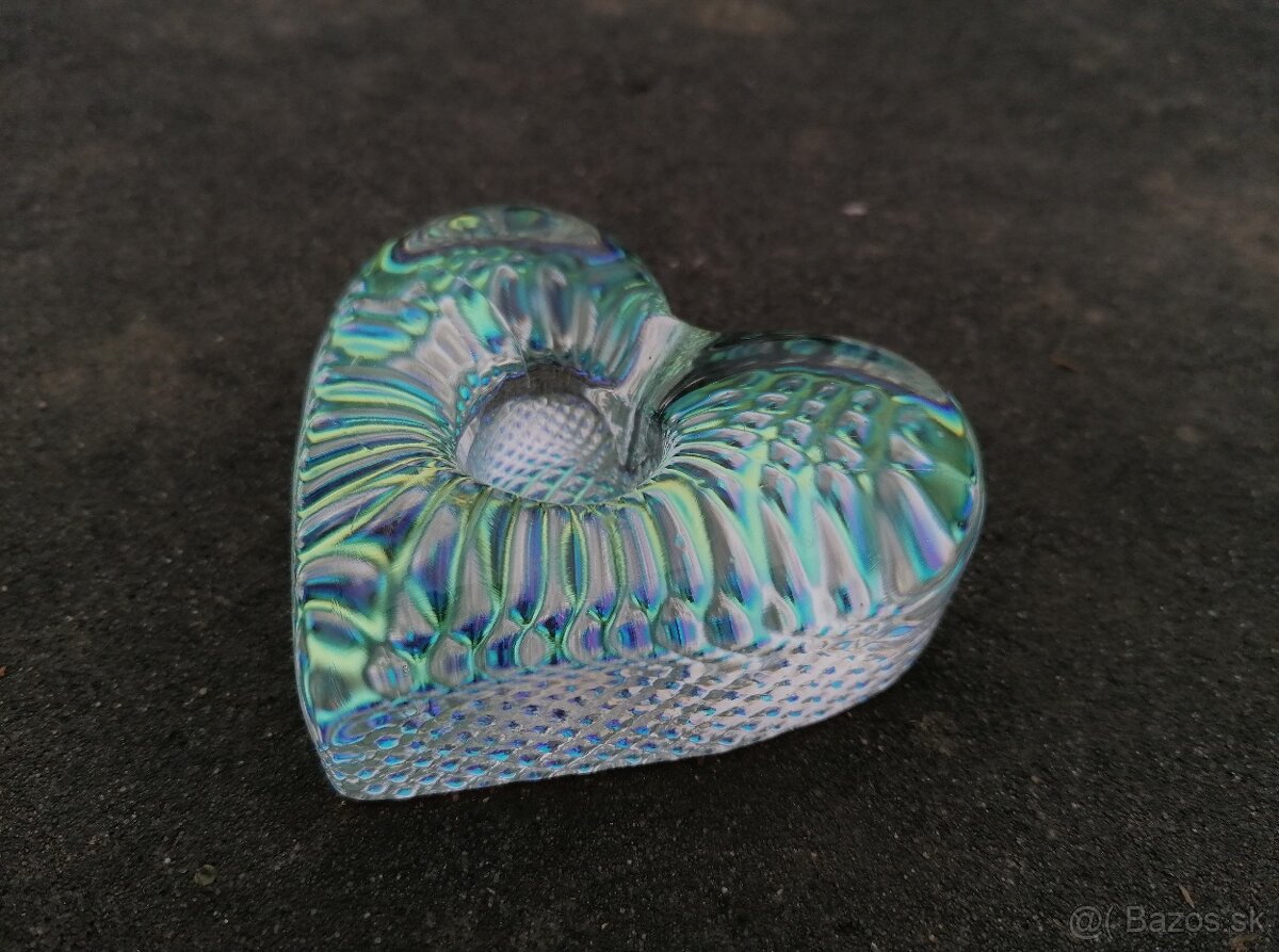 Predám sklenený stojan na sviečku Srdce - 2