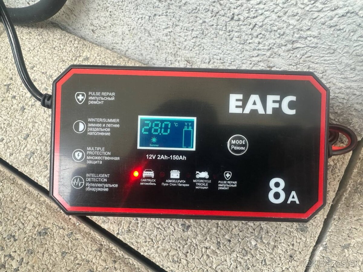 Predám novú nabíjačku pre autobatériu - 12V / 8A - 2
