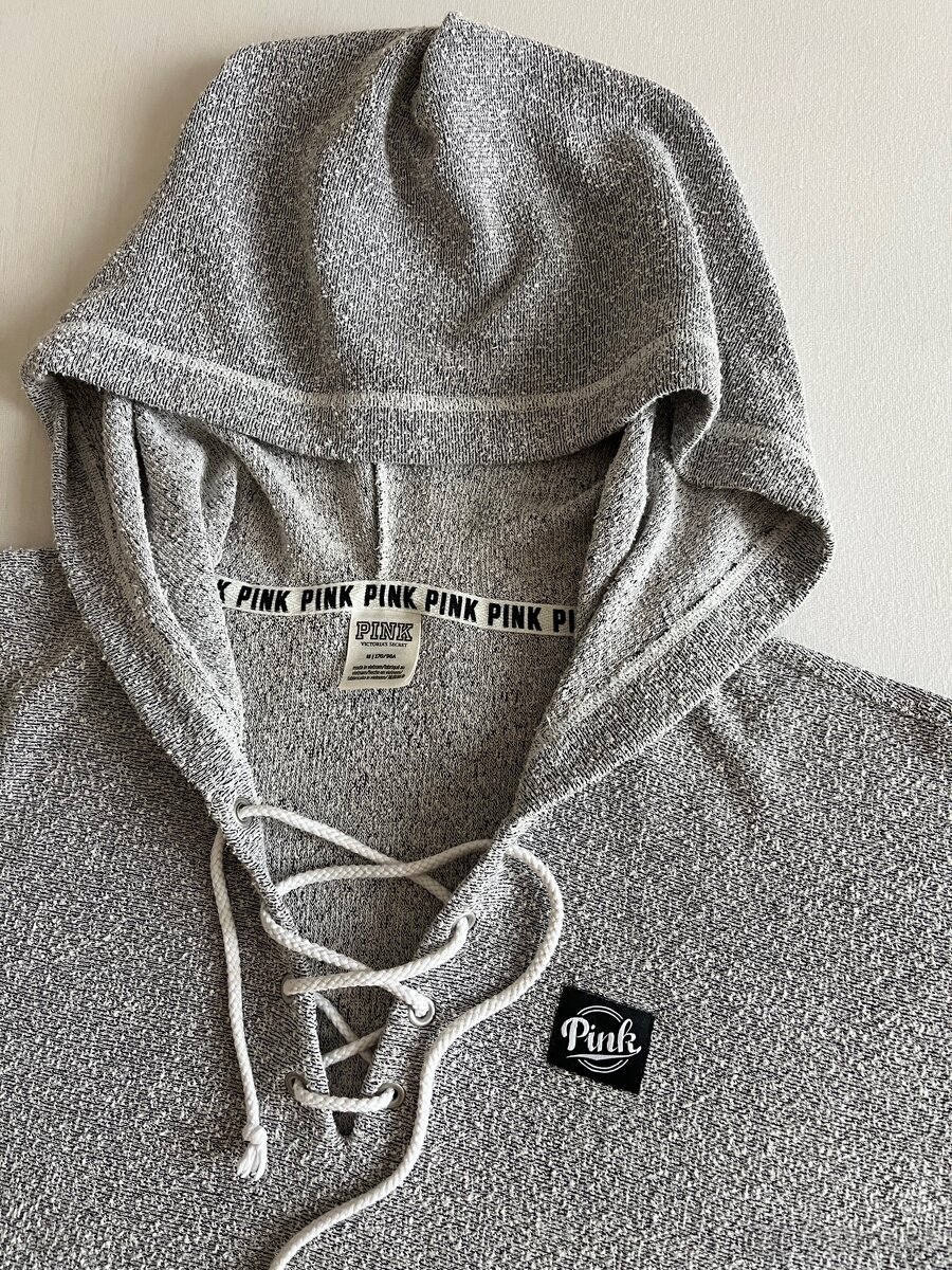 Šedá nová PINK M mikina - 2