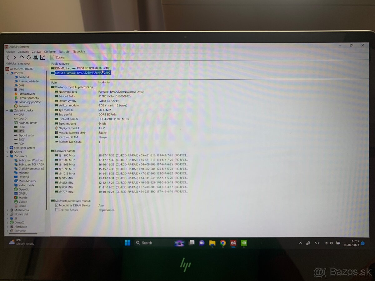 2 x 8GB DDR4-2400 - 2