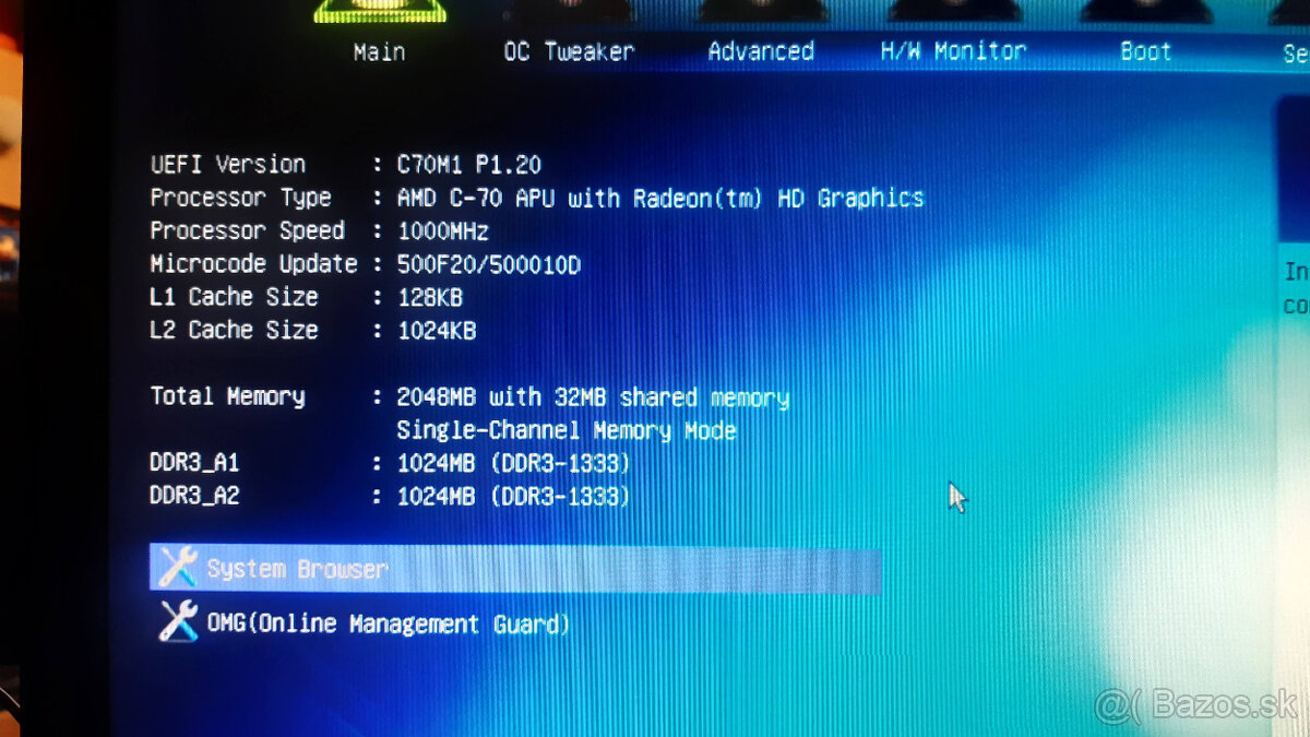 Predám PC Asrock bez HDD. - 2