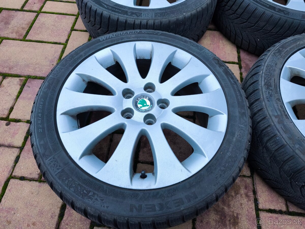 Zimná sada kolies Skoda 225/45 R17 5x112 7Jx17 H2 ET49 - 2