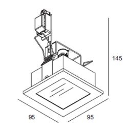 2 ks zápustné svietidlá delta light carre max - 2
