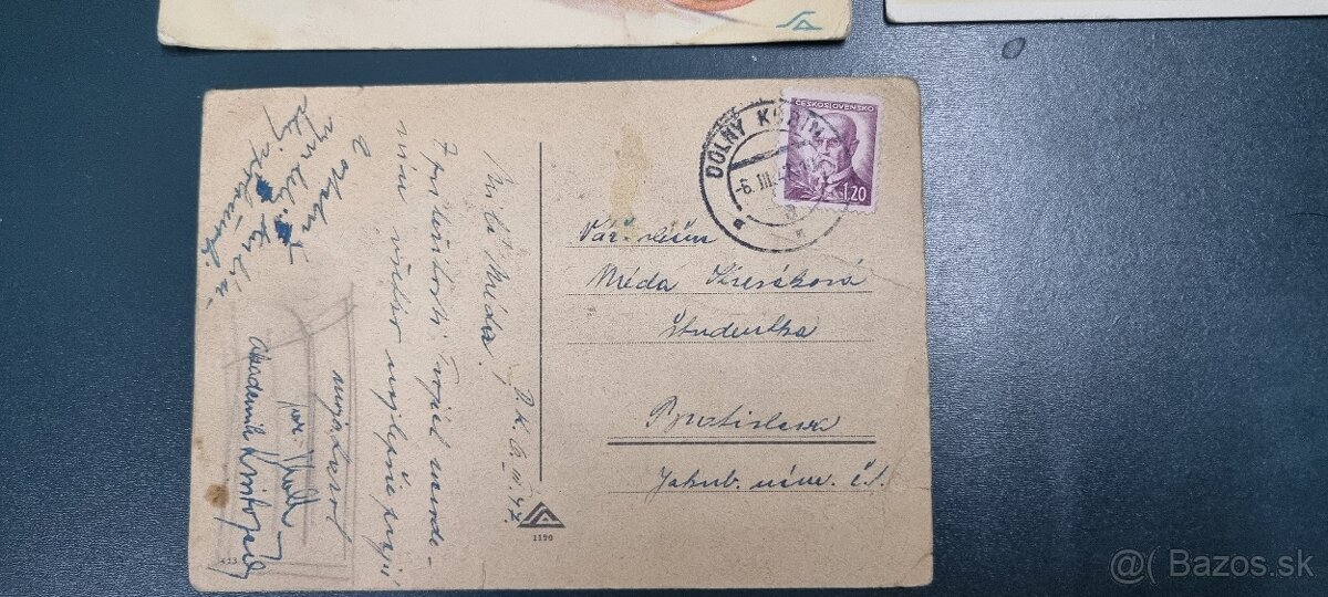 Korešpondečné lístky z polovice 20. stor. - 2