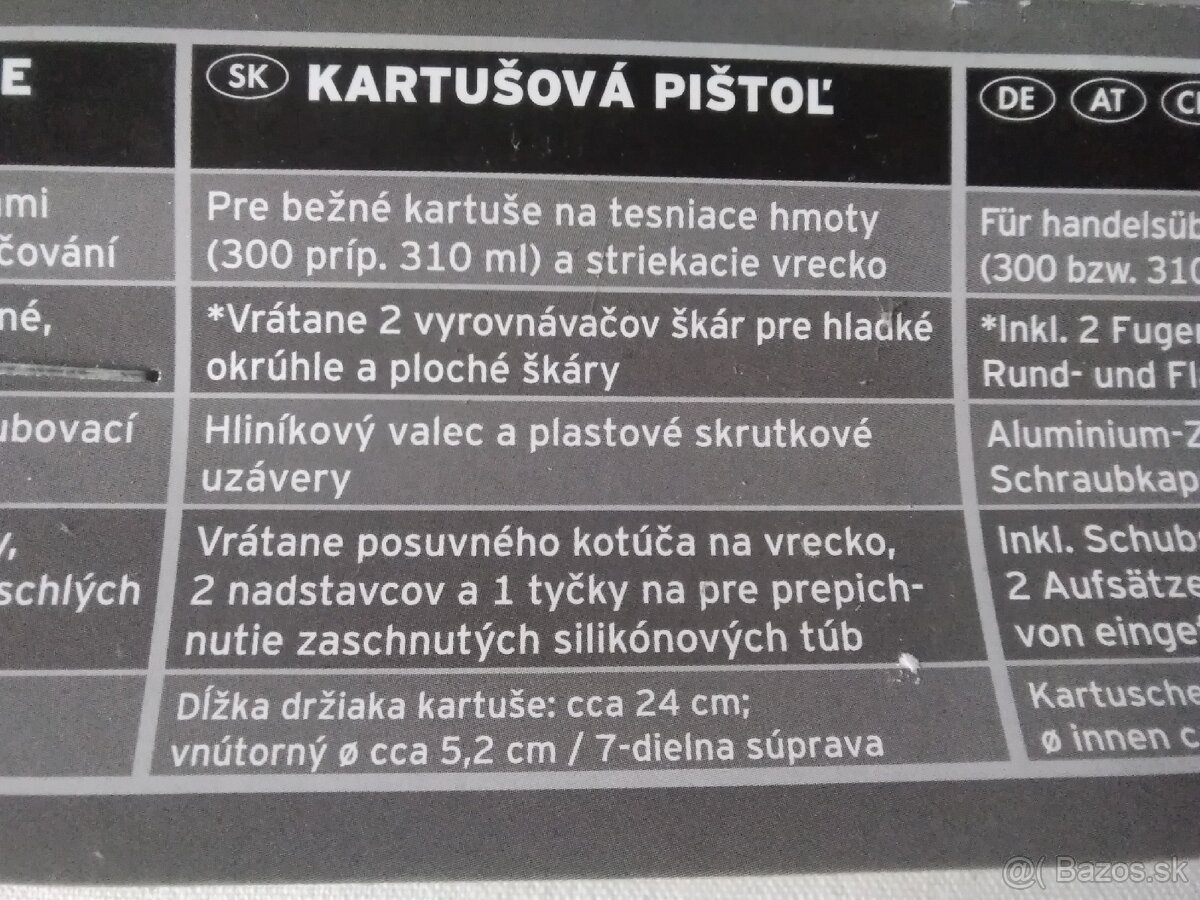 Uzavreté pištole na tmel - sada. - 2