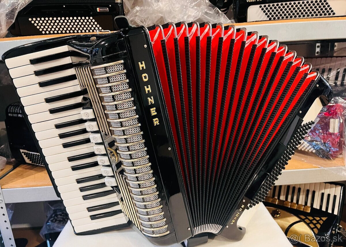 Predám akordeón Hohner Verdi II N- 96 Basový - 2