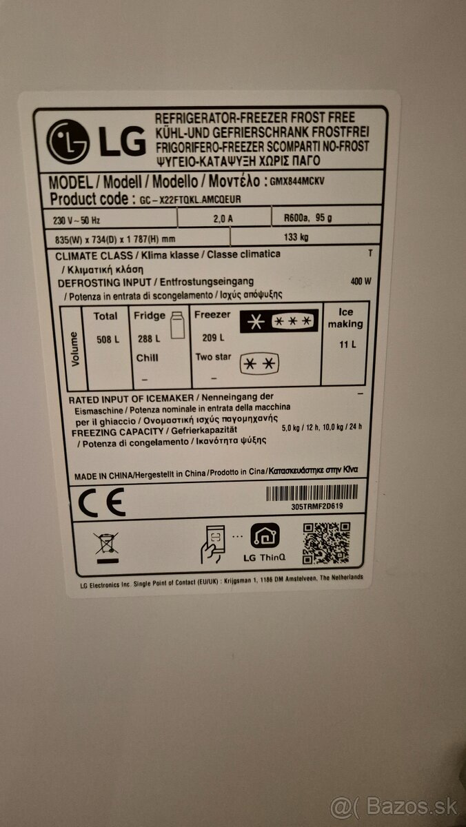 Americká chladnička LG - 2