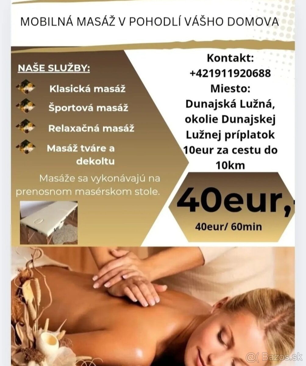 Masáž Bratislava , Dunajská Lužná? Rovinka, Šamorín - 2