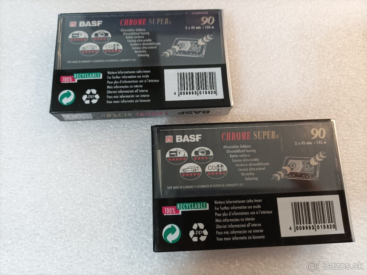 BASF CHROME SUPER II 90 , 1994 nová (NOS) MC kazeta - 2